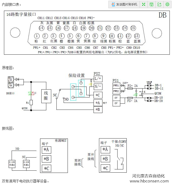 sis系统和DCS系统通用继电器端子板DO16路